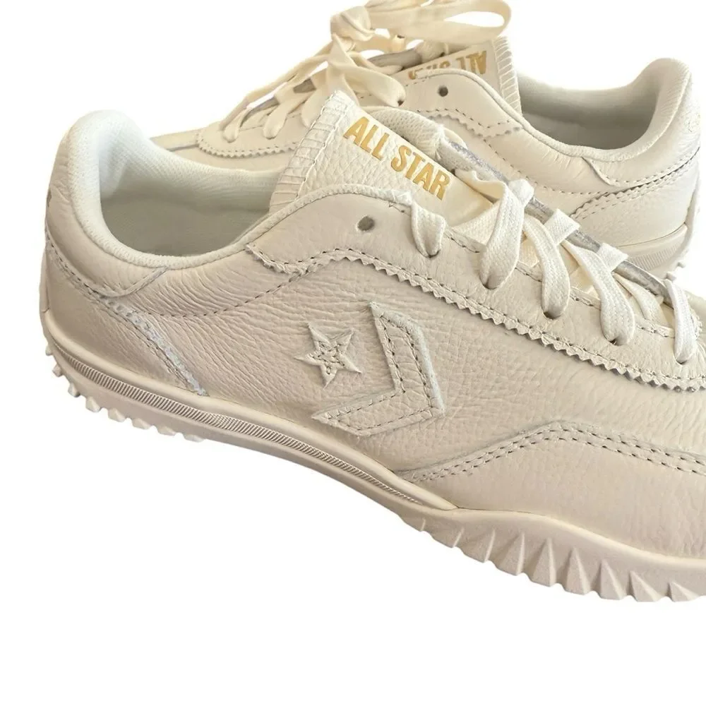 New Women’s Converse Run Star Trainer Leather Sneakers Ox Egret White A12778C - Picture 4 of 8